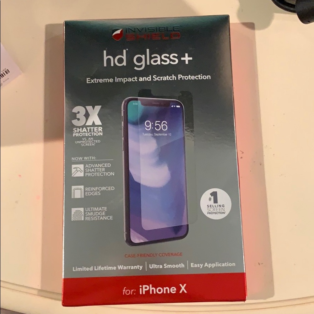 Invisible shield glass screen protector IPhone X